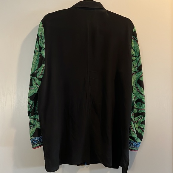 Vintage Diane Gilman Silk Elephant Shirt Size L Like New - Picture 8 of 8